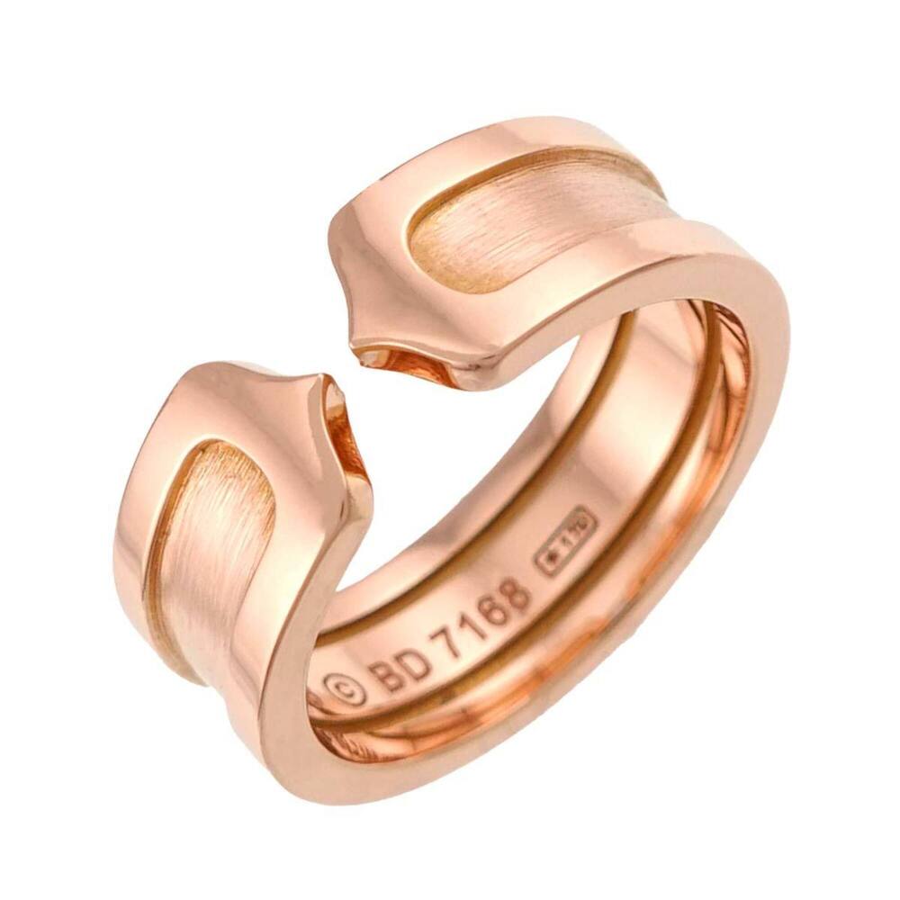 Cartier C2 Small SM #48 Ring, 18K PG Pink Gold 750, 2C Ring